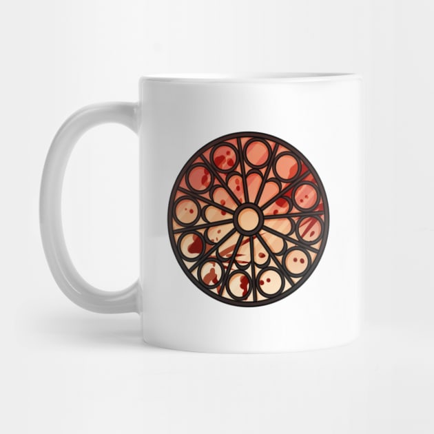 Stained Glass Round Window by oixxoart